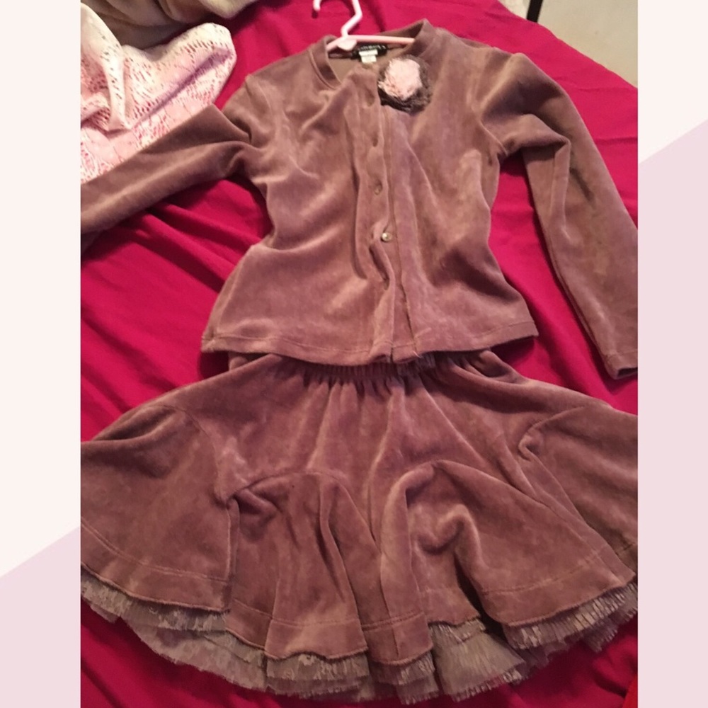 Kate Mack Formal Set Ruffles and Flower Mauve, 7